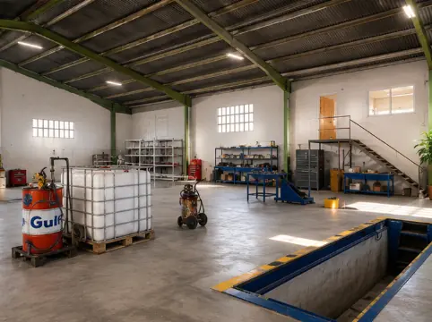 Zona de mantenimiento de Transportes Julio Puig